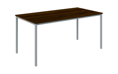 JPT 160 Jídelní stůl 1600 x 800 mm, deska ořech královský / podnož stříbrná